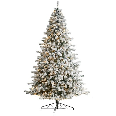 Flocked Spruce Christmas Tree with LED Lights and Bendable Branches – Snow-Kissed X-Mas Tree for Seasonal Décor
