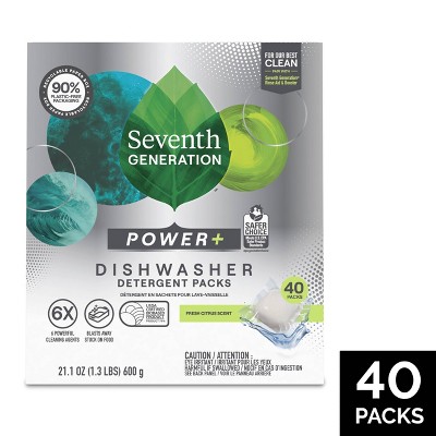 Seventh Generation Fresh Citrus Natural Power Plus Dishwasher Detergent Packs