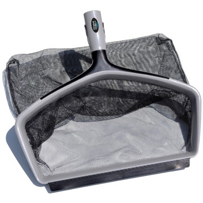 Swimline Hydrotools H2O Pro Swimming Pool Deep Bag Leaf Rake Skimmer Head 17" - Gray/Black