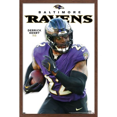 Trends International NFL Baltimore Ravens - Derrick Henry Feature Series 25 Framed Wall Poster Prints