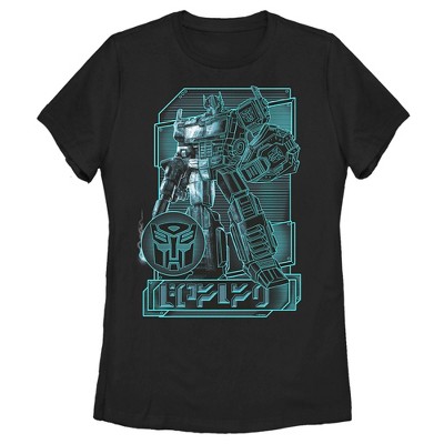 Women's Transformers Optimus Prime Digital Outline T-Shirt