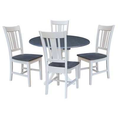 42" Mase Dual Drop Leaf Table with 2 San Remo Side Chairs - International Concepts