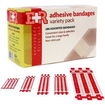 Adhesive Bandages Variety Pack – 280 Assorted Count