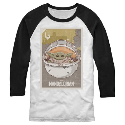 Men's Star Wars: The Mandalorian The Child Cradle Baseball Tee