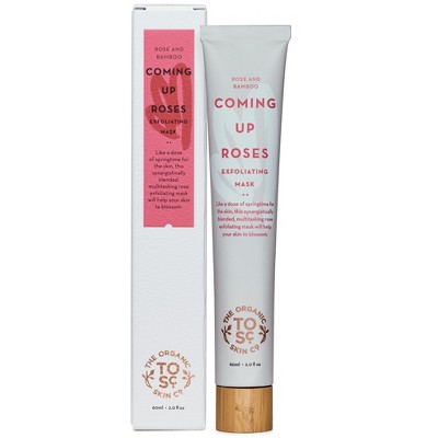 Coming Up Roses Exfoliating Face Mask, Exfoliating Face Wash and Face Scrub for Hydrated & Softer Skin, All Skin Type, The Organic Skin Co, 2.02 fl oz