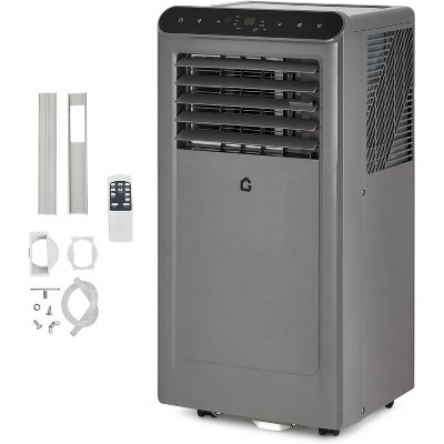Acekool 8,000 BTU Portable Air Conditioner, 4-in-1 AC Dehumidifier Fan Sleep Mode, Remote, Timer, Window Kit, for Rooms up to 350 Sq. Ft, Grey