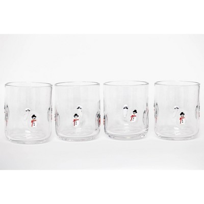 Jeanne Fitz Exterior Icon Set of 4 Tumblers Snowman