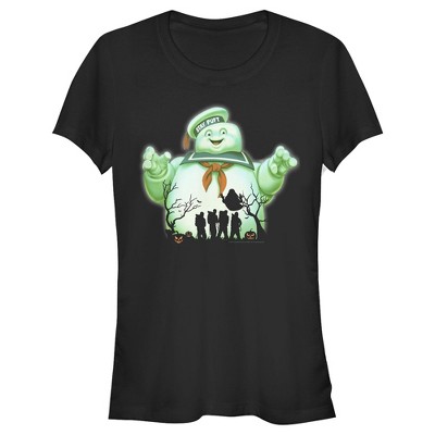 Juniors Womens Ghostbusters Halloween Stay Puft Marshmallow Man T-Shirt