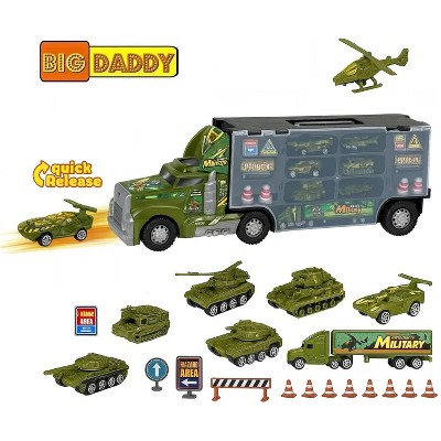 Big Daddy Military Army Transport Toy Truck – Emergency Quick Release Action