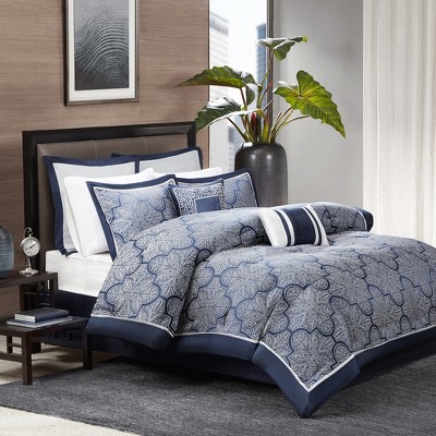 Gracie Mills Brencis 8-Piece Jacquard Comforter Set