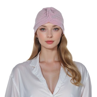 Anna-Kaci Glitter Turban Twist Knot Head Wrap Stretchy Metallic Fabric Elegant Headscarf for Stylish Looks