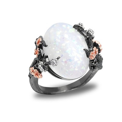 Henrietta Fire Opal Engagement Ring for Women Promise Ginger Lyne Collection