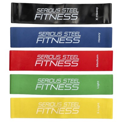Serious Steel Fitness 10 Inch Mini Loop Pack, 5 Count