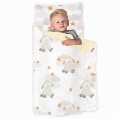 JumpoffJo Nap Mat - Sleeping Bag for Kids with Removable Pillow and Ultra Soft Blanket for Preschool, Daycare, and Sleepovers