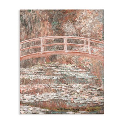 Stupell Industries Peach Impressionist Bridge Canvas Art