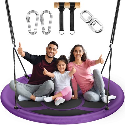 Mastgoal Sturdy & Comfortable 43 Inch Saucer Tree Swing Flying Indoor Outdoor Play Set Swing for Kids