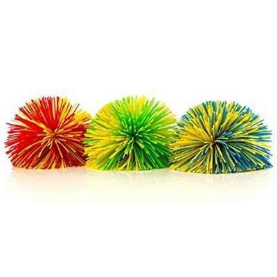 Infinite Curiosity 3 Pack Monkey Stringy Balls - Squeeze and Fidget Toys for Kids Ages 3-14 with ADHD and Autism