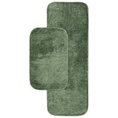 2pc Traditional Nylon Washable Bathroom Rug Set - Garland Rug