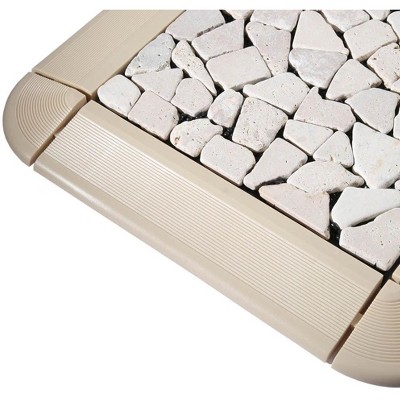 Courtyard Casual Tile Edge Kit (Off White), 20 Edge and 4 Corners