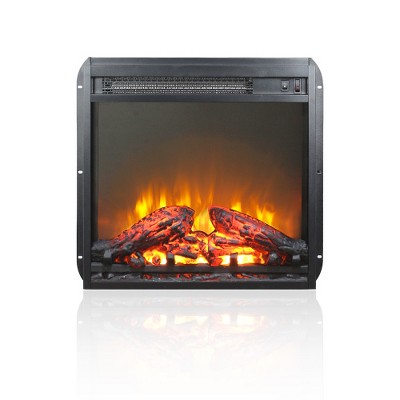 TOBILI 18 inch fireplace insert,ultra thin heater with log set & realistic flame,overheating protection