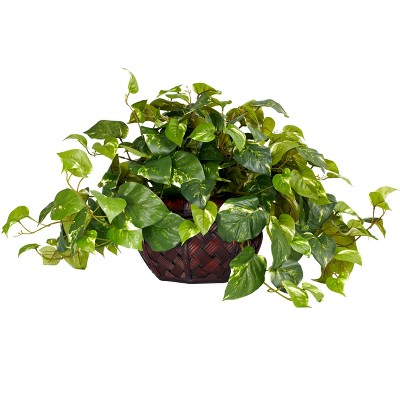Nearly Natural Pothos with Decorative Vase Artificial Plant