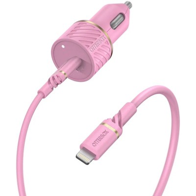 OtterBox Lightning to USB-C Fast Charge Car Charging Kit 18W - Orchid Pink  - Certified Refurbished