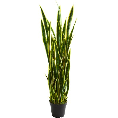 Nearly Natural 5-ft Artificial Sansevieria Snake Plant