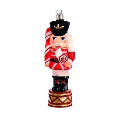 Kurt Adler Pre-lit LED Glass Ornament for Christmas Tree, Nutcracker