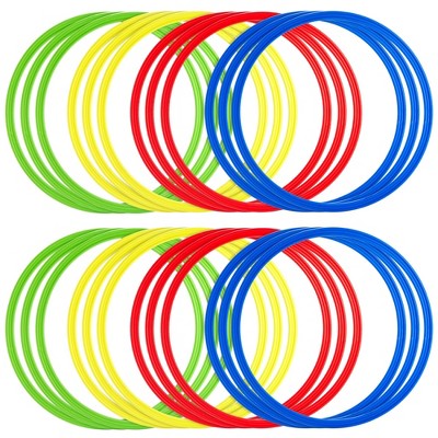 Juvale 24 Pack Agility and Speed Training Rings for Trainers, Gyms, Athletics, Exercise, 15.75 Inches