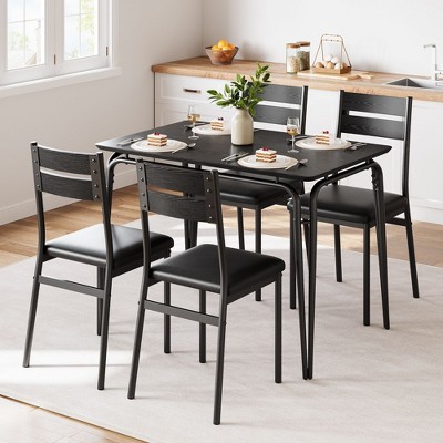 Jojoka 5 Piece Dining Table Set for 4,Farmhouse Kitchen Table and Chairs for Small Space