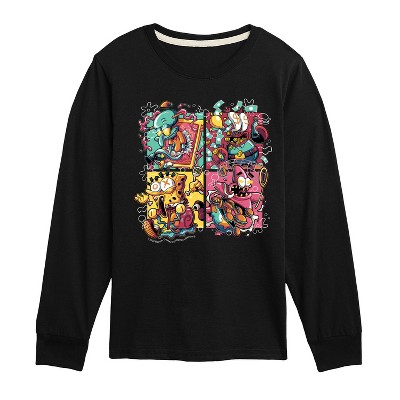 Boys' - SpongeBob SquarePants - Krusty Group Long Sleeve Graphic T-Shirt