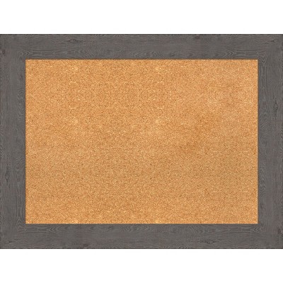 Amanti Art Rustic Plank Framed Corkboard, Natural Cork