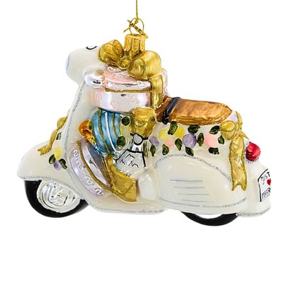 Huras Family 4.25 In Wedding Scooter Christmas Tree Ornament , Bridal Ornament Married (1PC)