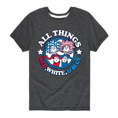 Boys' - Dr. Seuss - All Things Red White and Blue Short Sleeve Graphic T-Shirt