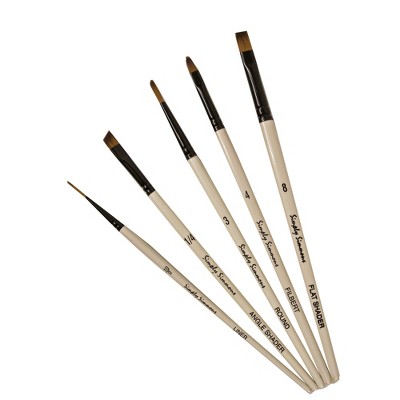Robert Simmons Simply Simmons Short Handle Brush Sets, Go To Set, 5-Piece