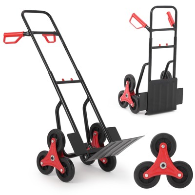 Stair Climbing Dolly, 330 Lbs Weight Capacity, Foldable Hand Truck with 6 Rubber Wheels