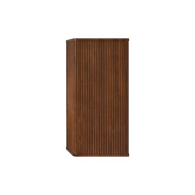 Okak Chic Striped Wall Mounted Bathroom Cabinet, Floating Storage Cabinet with 3 Shelves, Tall Cabinet for Bathroom, Bedroom & Living Room