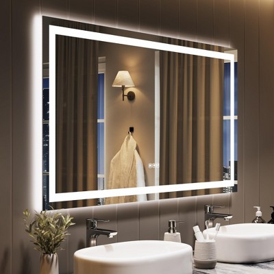45"L x 30"W LED Bathroom Mirror with Lights ¨C Dimmable Anti-Fog Smart Vanity Mirror(Horizontal/Vertical,1-Pack, Backlit + Front Lit, Shatter-Proof)