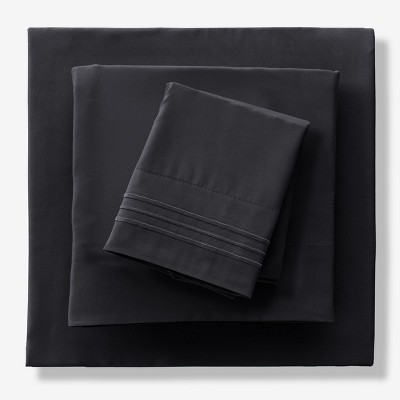 Solid 4 Piece Sheet Set Easy Care Ultra Soft Brushed Microfiber Bedding Deep Pocket Bed Sheets with Pillowcases  - Lux Decor Collection