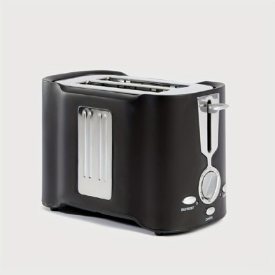FONTOI 2 Slice Toasters with Wide Slot, Toaster with Drop-Down Crumb Tray for Home Kitchen, Black, 10.23"*16.5"*5.51"