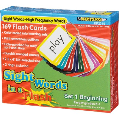 Edupress Sight Words in a Flash Learning System: Set 1, Beginning