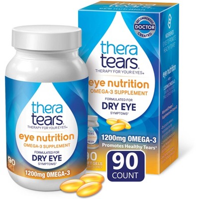 TheraTears Eye Nutrition Omega-3 Fatty Acid 450gms Supplements for Dry Eye Symptoms Capsules - 90ct