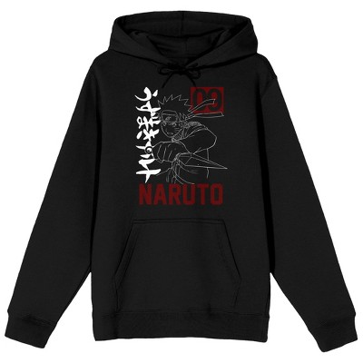 Men's Black Packaged Shirt, Naruto with Kunai Kanji Sweatshirt