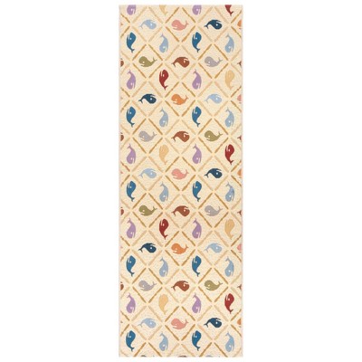Reyn Spooner 2'x6' Kona Coast Fresco Kanaloa: Weather-Resistant, Woven Runner Rug for All Ages