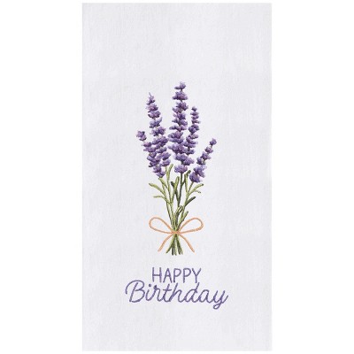 C&F Home Happy Birthday Lavender Towel