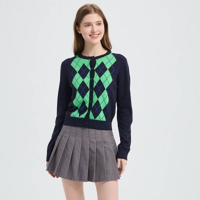 Women's Argyle Cardigan - Wild Fable™
