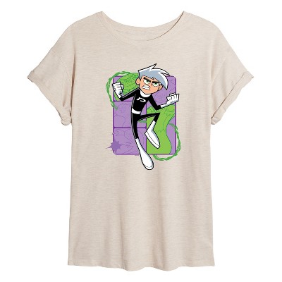 Women's - Danny Phantom - Danny Phantom Jumping Oversized Graphic T-Shirt