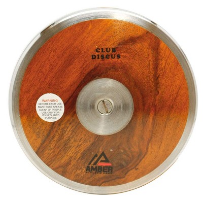 Amber Fight Gear Precision Wood Club Discus – Balanced & Stable Thrower's Companion for Track & Field Training & Competitions, 1kg, 1.6kg, 2kg