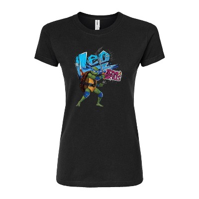 Women's - Teenage Mutant Ninja Turtles - Leonardo AKA Leo Fitted Graphic T-Shirt