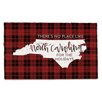 Creative Products There's no Place like North Carolina for the Holidays 30 x 18 Door Mat